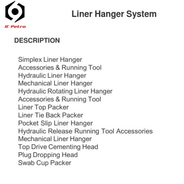 Best Liner Hanger Manufacturer Mechanical & Hydraulic liner hanger